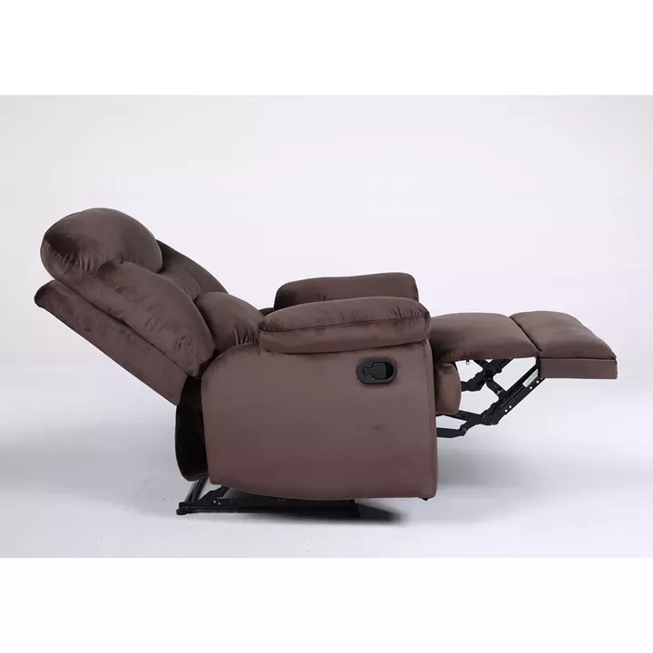 Πολυθρόνα Ανακλινόμενη ArteLibre NASHIRA Καφέ Βελούδο 88x90x99cm