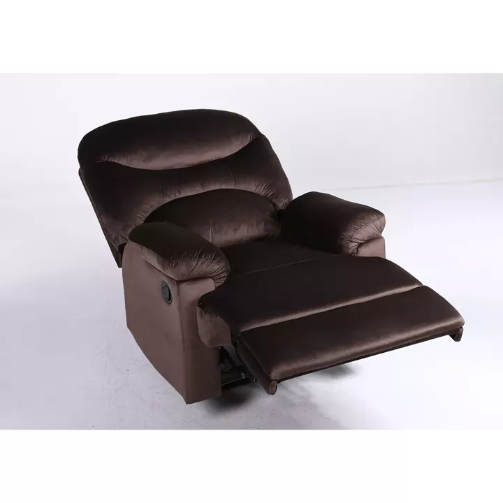 Πολυθρόνα Ανακλινόμενη ArteLibre NASHIRA Καφέ Βελούδο 88x90x99cm
