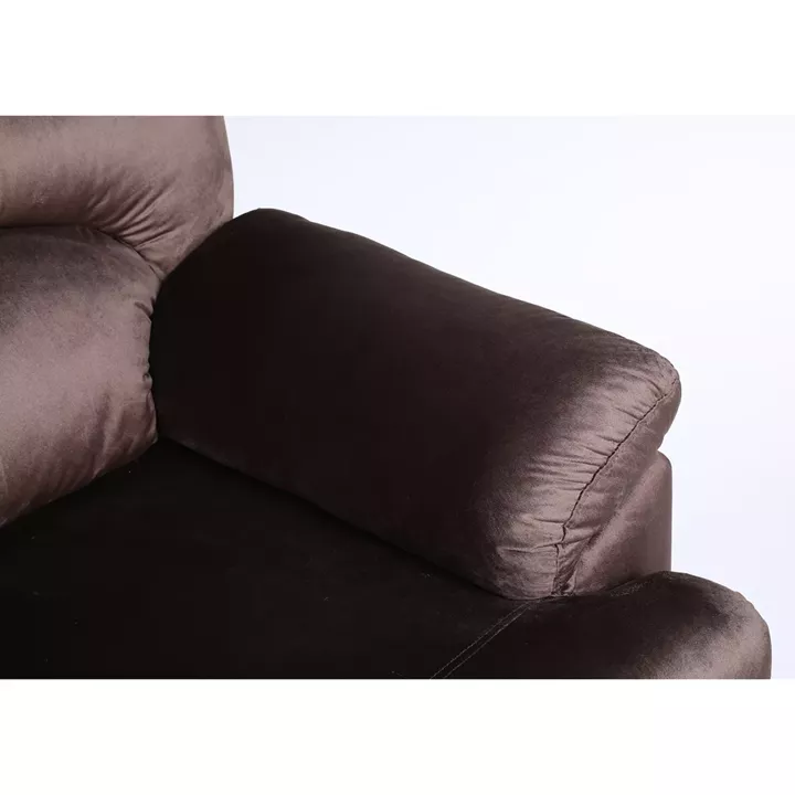 Πολυθρόνα Ανακλινόμενη ArteLibre NASHIRA Καφέ Βελούδο 88x90x99cm