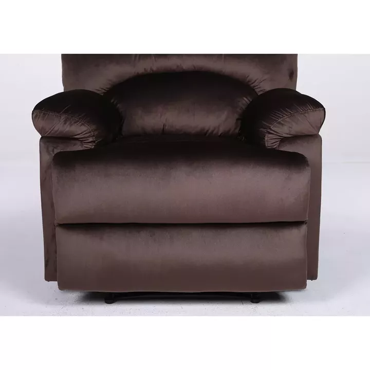 Πολυθρόνα Ανακλινόμενη ArteLibre NASHIRA Καφέ Βελούδο 88x90x99cm