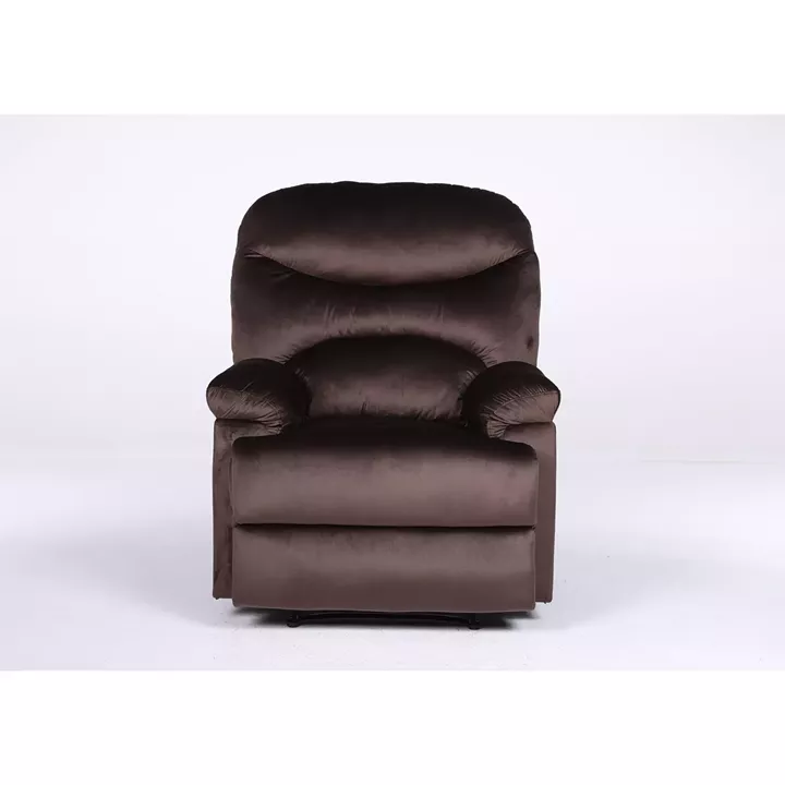 Πολυθρόνα Ανακλινόμενη ArteLibre NASHIRA Καφέ Βελούδο 88x90x99cm