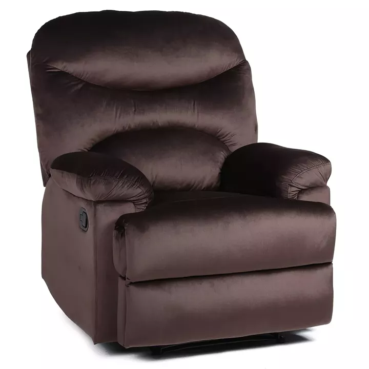 Πολυθρόνα Ανακλινόμενη ArteLibre NASHIRA Καφέ Βελούδο 88x90x99cm