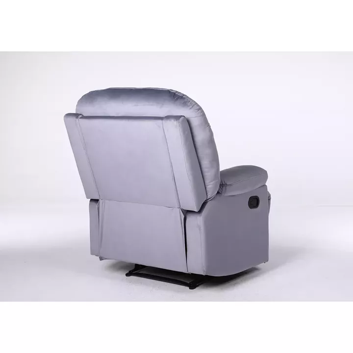 Πολυθρόνα Ανακλινόμενη ArteLibre NASHIRA Γκρι Βελούδο 88x90x99cm