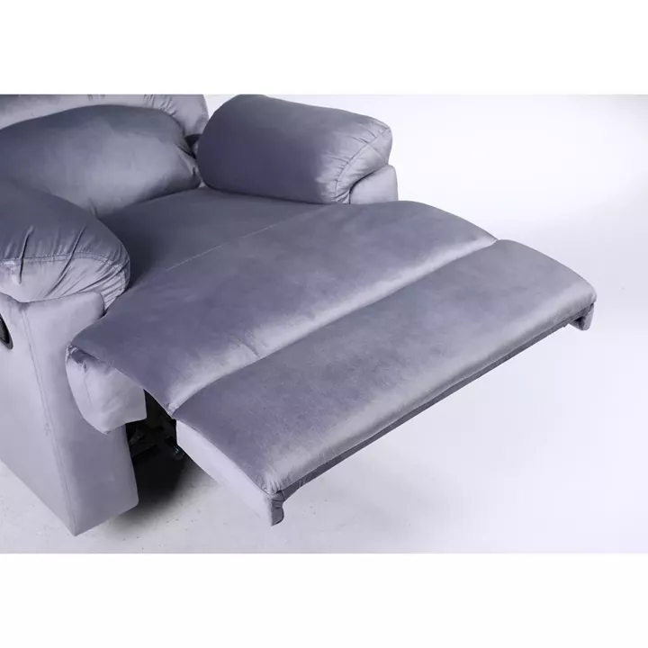 Πολυθρόνα Ανακλινόμενη ArteLibre NASHIRA Γκρι Βελούδο 88x90x99cm