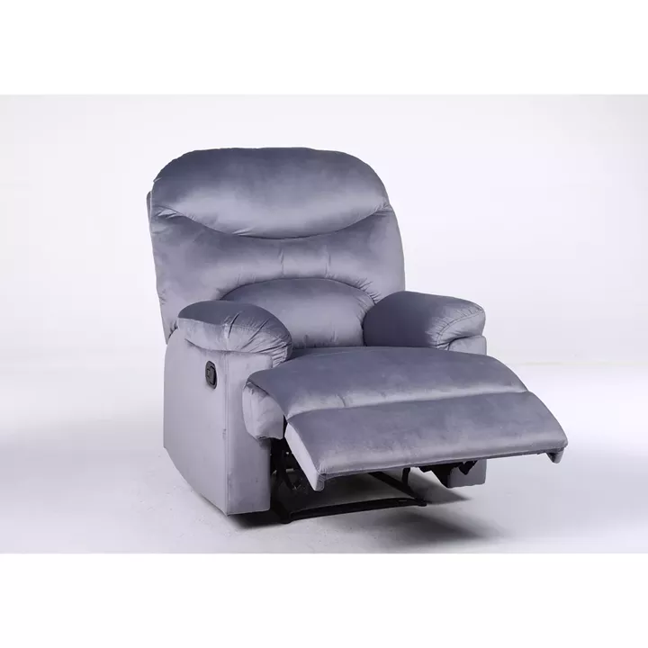 Πολυθρόνα Ανακλινόμενη ArteLibre NASHIRA Γκρι Βελούδο 88x90x99cm