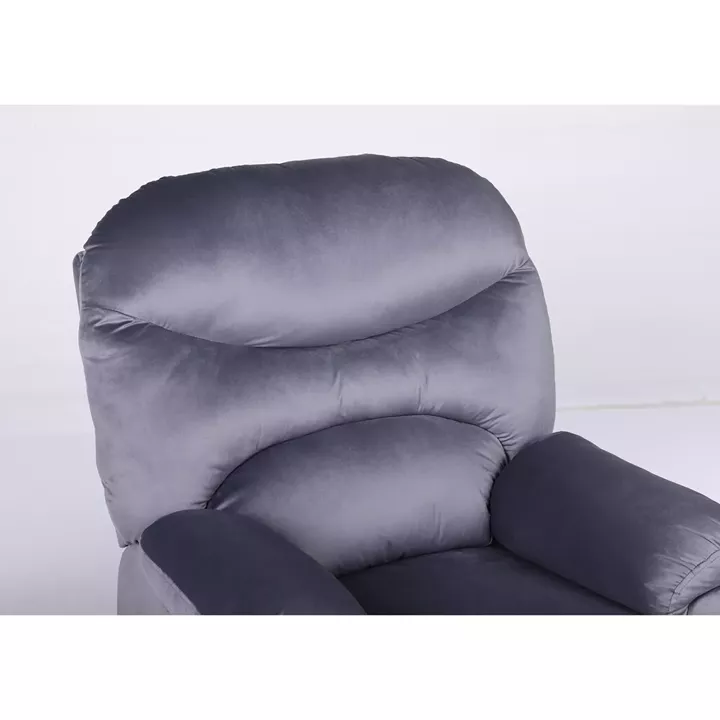 Πολυθρόνα Ανακλινόμενη ArteLibre NASHIRA Γκρι Βελούδο 88x90x99cm