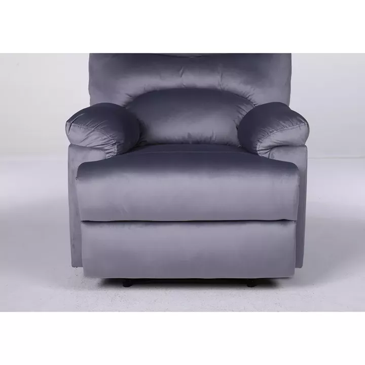 Πολυθρόνα Ανακλινόμενη ArteLibre NASHIRA Γκρι Βελούδο 88x90x99cm