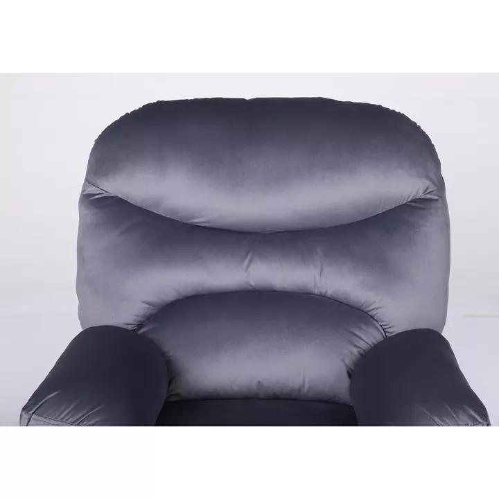 Πολυθρόνα Ανακλινόμενη ArteLibre NASHIRA Γκρι Βελούδο 88x90x99cm