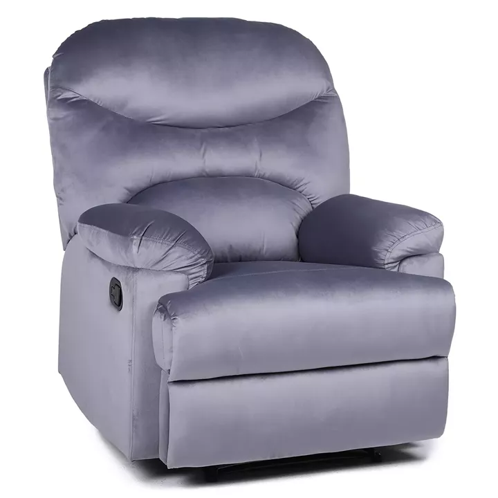 Πολυθρόνα Ανακλινόμενη ArteLibre NASHIRA Γκρι Βελούδο 88x90x99cm