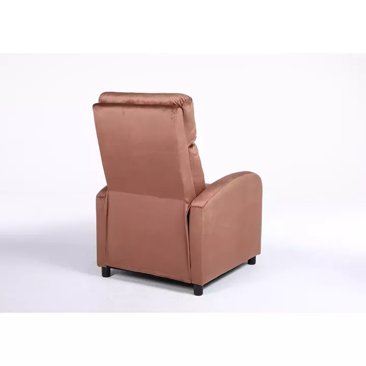 Πολυθρόνα Ανακλινόμενη ArteLibre TUREIS Καφέ Βελούδο 68x86x99cm