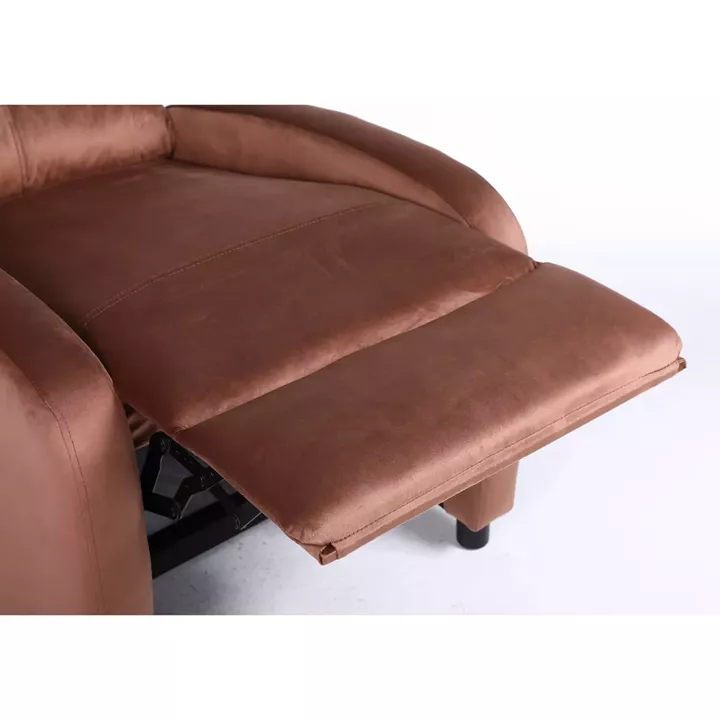 Πολυθρόνα Ανακλινόμενη ArteLibre TUREIS Καφέ Βελούδο 68x86x99cm