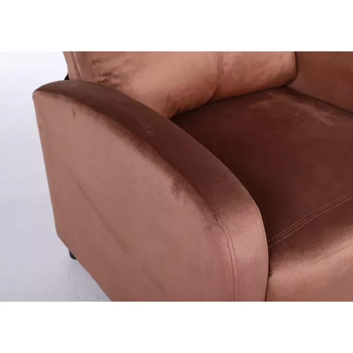 Πολυθρόνα Ανακλινόμενη ArteLibre TUREIS Καφέ Βελούδο 68x86x99cm