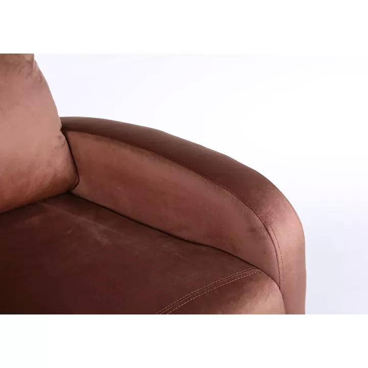 Πολυθρόνα Ανακλινόμενη ArteLibre TUREIS Καφέ Βελούδο 68x86x99cm