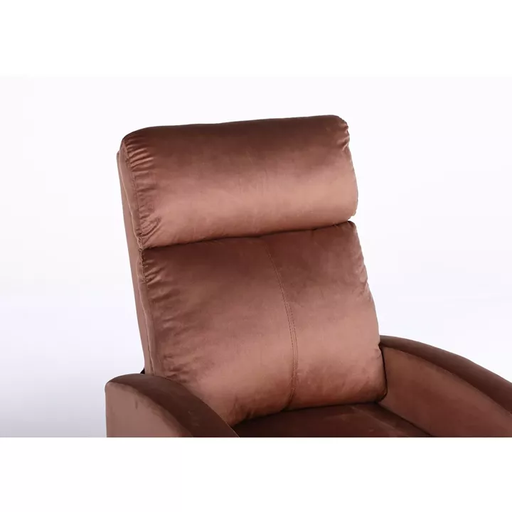 Πολυθρόνα Ανακλινόμενη ArteLibre TUREIS Καφέ Βελούδο 68x86x99cm