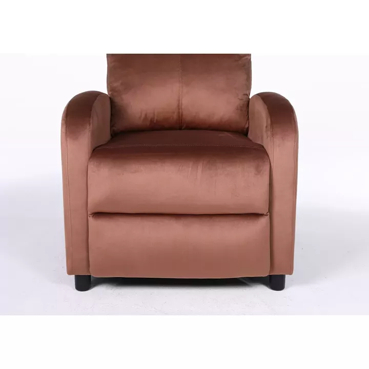 Πολυθρόνα Ανακλινόμενη ArteLibre TUREIS Καφέ Βελούδο 68x86x99cm