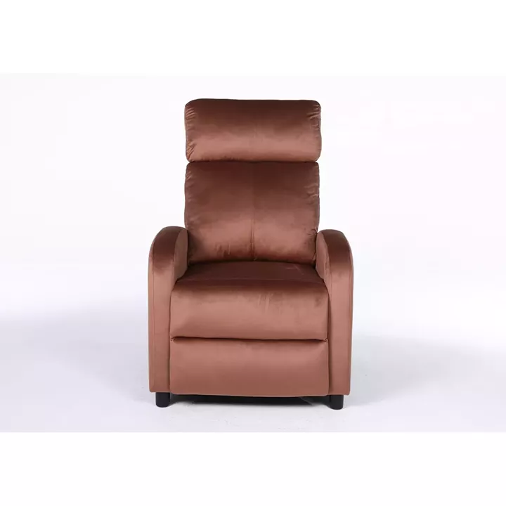 Πολυθρόνα Ανακλινόμενη ArteLibre TUREIS Καφέ Βελούδο 68x86x99cm