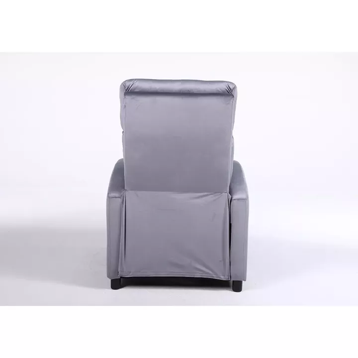 Πολυθρόνα Ανακλινόμενη ArteLibre TUREIS Γκρι Βελούδο 68x86x99cm