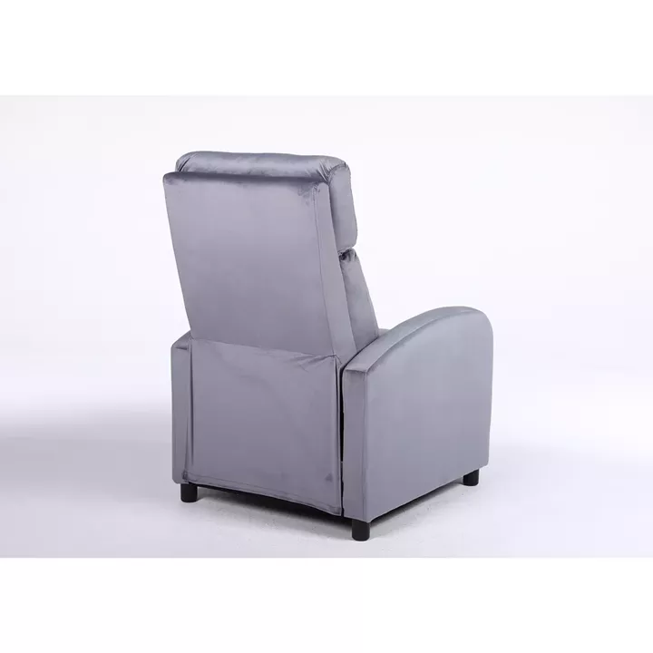 Πολυθρόνα Ανακλινόμενη ArteLibre TUREIS Γκρι Βελούδο 68x86x99cm