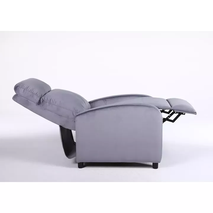 Πολυθρόνα Ανακλινόμενη ArteLibre TUREIS Γκρι Βελούδο 68x86x99cm