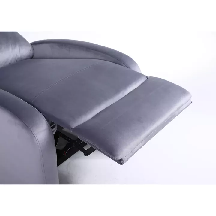 Πολυθρόνα Ανακλινόμενη ArteLibre TUREIS Γκρι Βελούδο 68x86x99cm