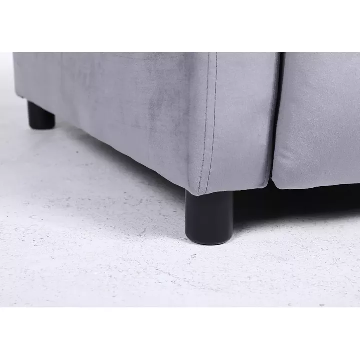 Πολυθρόνα Ανακλινόμενη ArteLibre TUREIS Γκρι Βελούδο 68x86x99cm