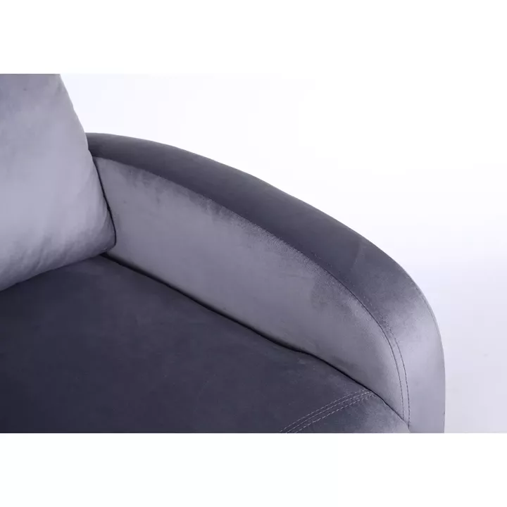 Πολυθρόνα Ανακλινόμενη ArteLibre TUREIS Γκρι Βελούδο 68x86x99cm