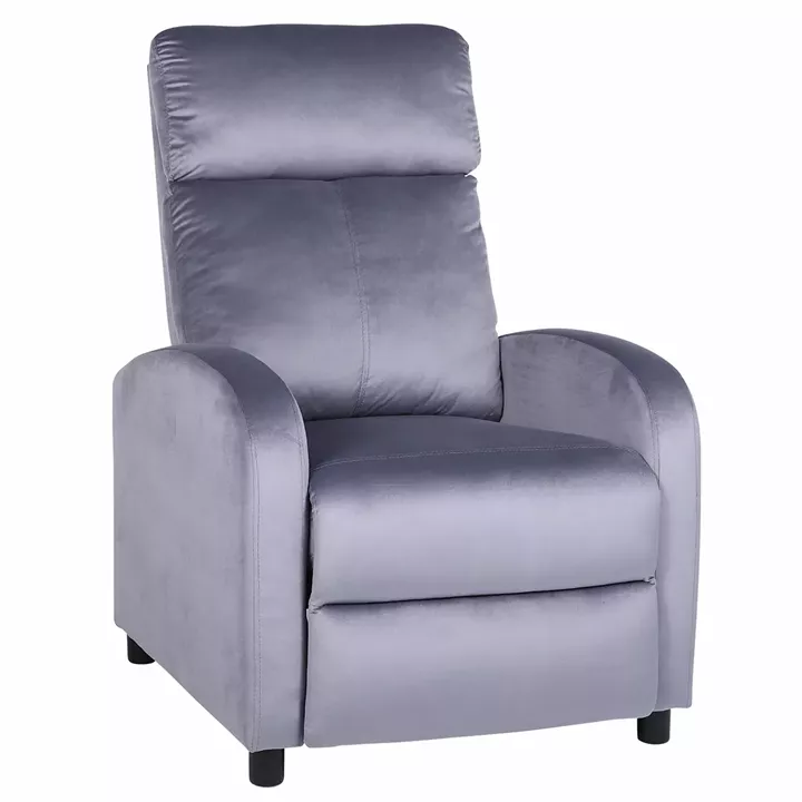 Πολυθρόνα Ανακλινόμενη ArteLibre TUREIS Γκρι Βελούδο 68x86x99cm