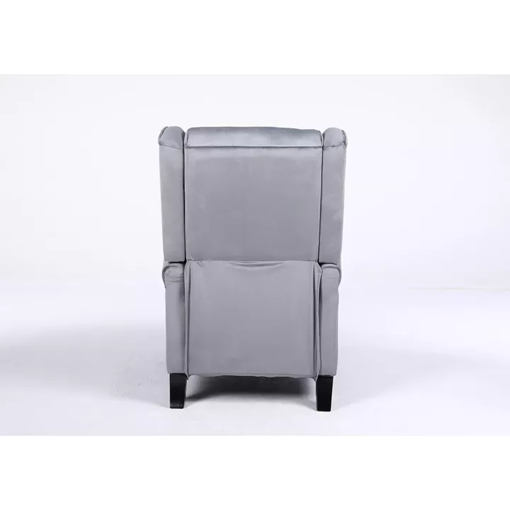 Πολυθρόνα Ανακλινόμενη ArteLibre MARKEB Γκρι Βελούδο 72x84x97cm
