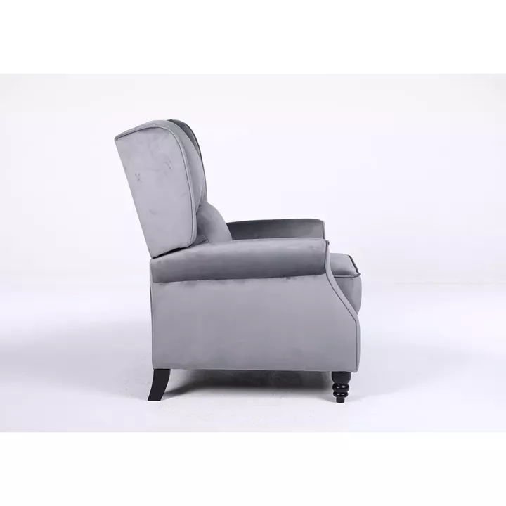 Πολυθρόνα Ανακλινόμενη ArteLibre MARKEB Γκρι Βελούδο 72x84x97cm