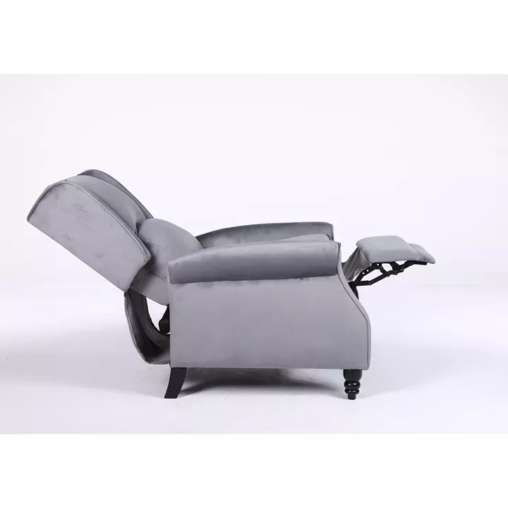 Πολυθρόνα Ανακλινόμενη ArteLibre MARKEB Γκρι Βελούδο 72x84x97cm