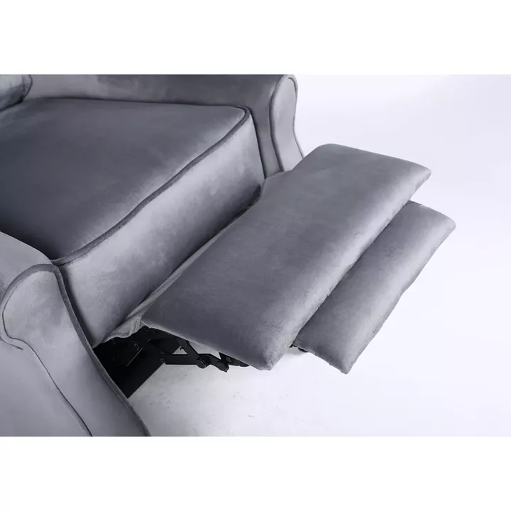 Πολυθρόνα Ανακλινόμενη ArteLibre MARKEB Γκρι Βελούδο 72x84x97cm