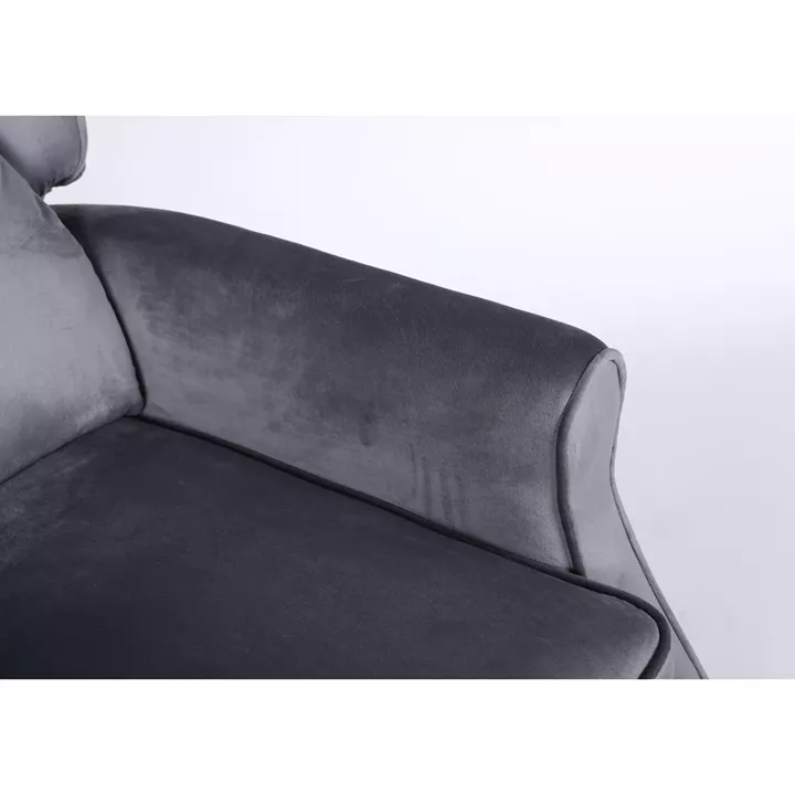Πολυθρόνα Ανακλινόμενη ArteLibre MARKEB Γκρι Βελούδο 72x84x97cm