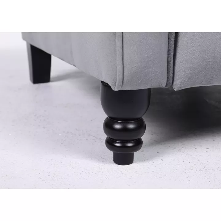 Πολυθρόνα Ανακλινόμενη ArteLibre MARKEB Γκρι Βελούδο 72x84x97cm