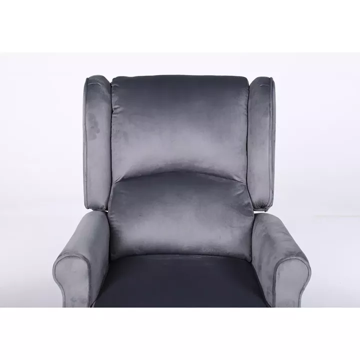 Πολυθρόνα Ανακλινόμενη ArteLibre MARKEB Γκρι Βελούδο 72x84x97cm