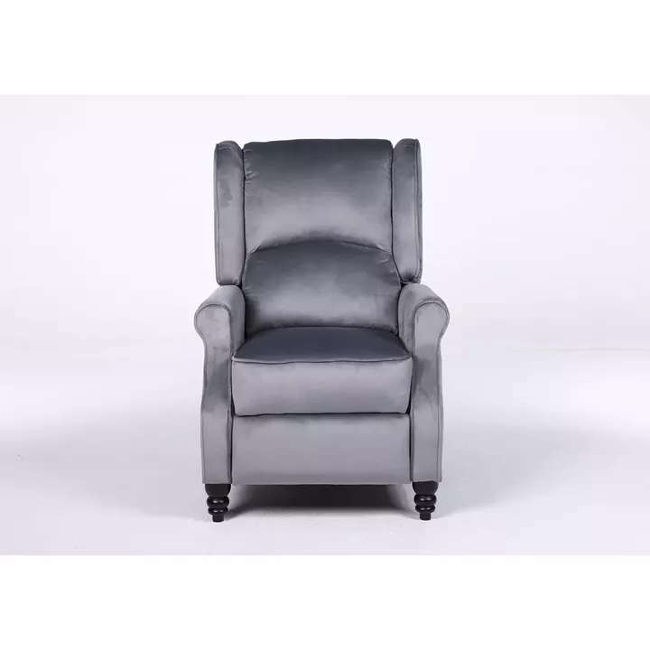 Πολυθρόνα Ανακλινόμενη ArteLibre MARKEB Γκρι Βελούδο 72x84x97cm