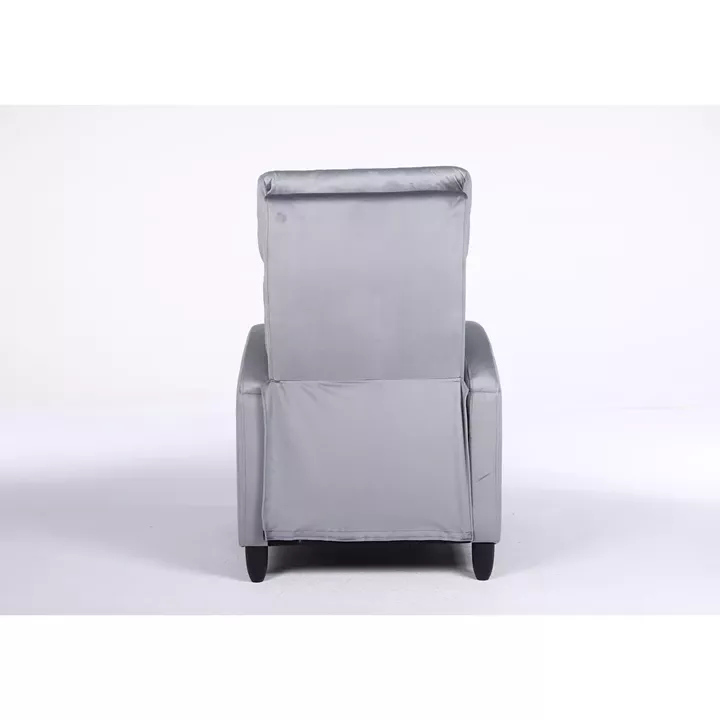 Πολυθρόνα Ανακλινόμενη ArteLibre ATRIA Γκρι Βελούδο 67.5x90x104cm