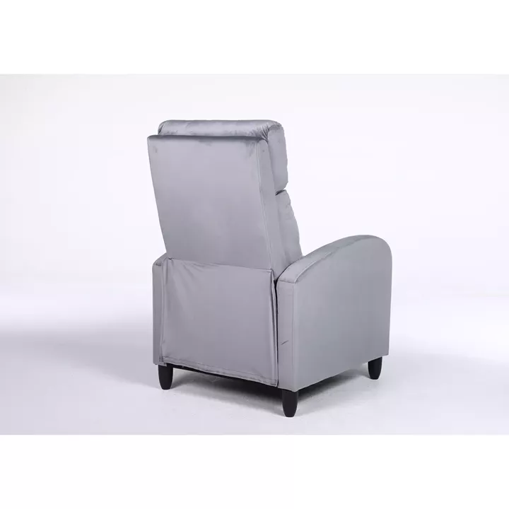 Πολυθρόνα Ανακλινόμενη ArteLibre ATRIA Γκρι Βελούδο 67.5x90x104cm