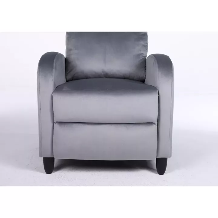 Πολυθρόνα Ανακλινόμενη ArteLibre ATRIA Γκρι Βελούδο 67.5x90x104cm