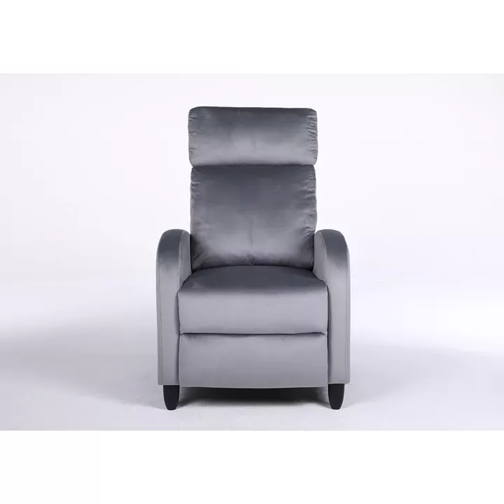 Πολυθρόνα Ανακλινόμενη ArteLibre ATRIA Γκρι Βελούδο 67.5x90x104cm