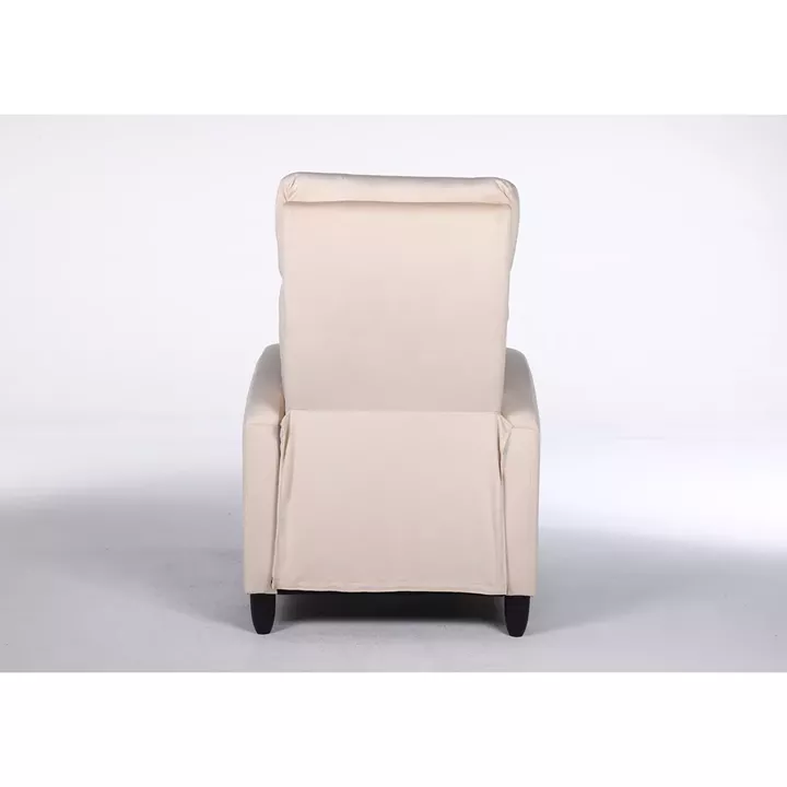 Πολυθρόνα Ανακλινόμενη ArteLibre ATRIA Εκρού Βελούδο 67.5x90x104cm