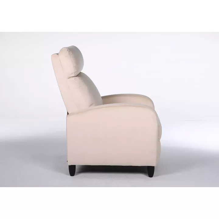 Πολυθρόνα Ανακλινόμενη ArteLibre ATRIA Εκρού Βελούδο 67.5x90x104cm