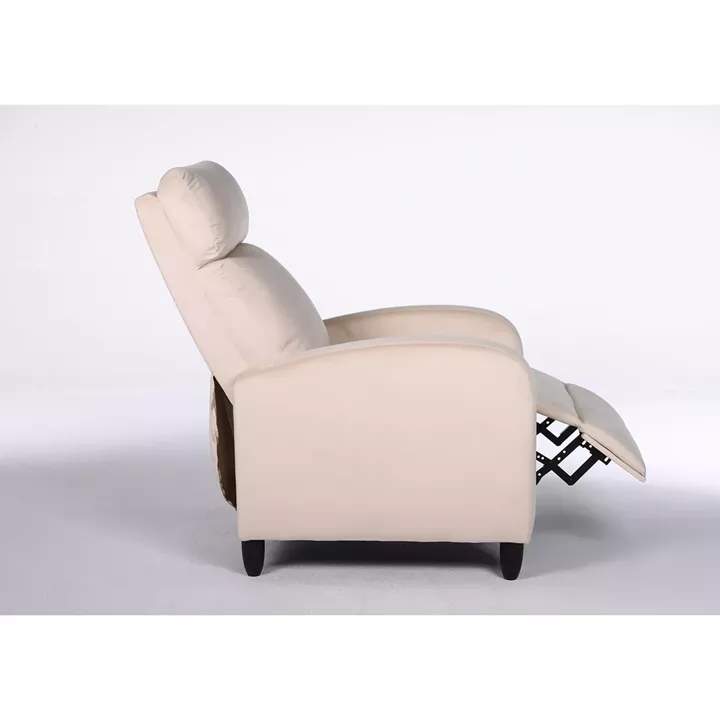 Πολυθρόνα Ανακλινόμενη ArteLibre ATRIA Εκρού Βελούδο 67.5x90x104cm