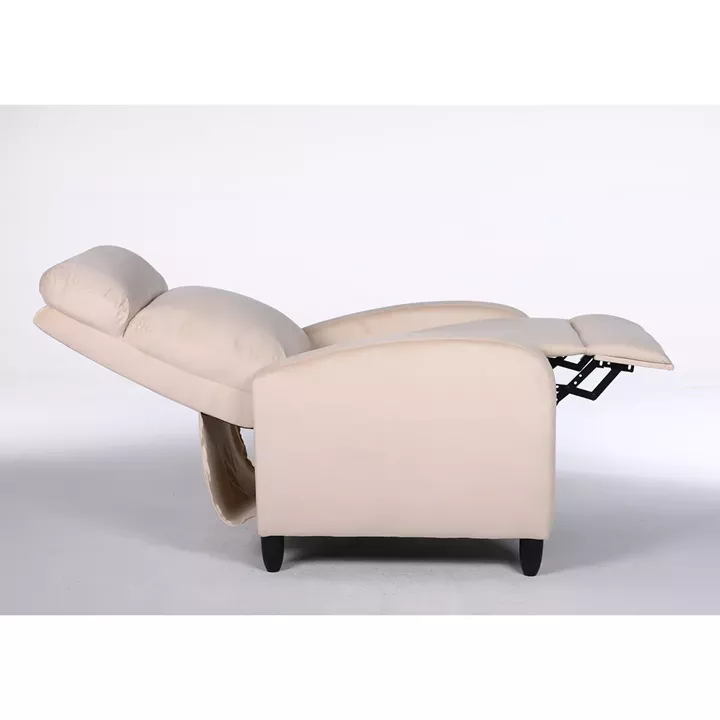 Πολυθρόνα Ανακλινόμενη ArteLibre ATRIA Εκρού Βελούδο 67.5x90x104cm
