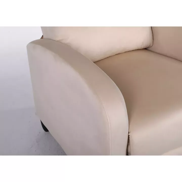 Πολυθρόνα Ανακλινόμενη ArteLibre ATRIA Εκρού Βελούδο 67.5x90x104cm