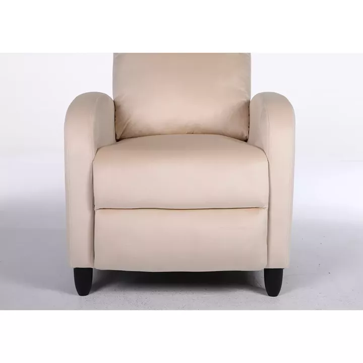 Πολυθρόνα Ανακλινόμενη ArteLibre ATRIA Εκρού Βελούδο 67.5x90x104cm