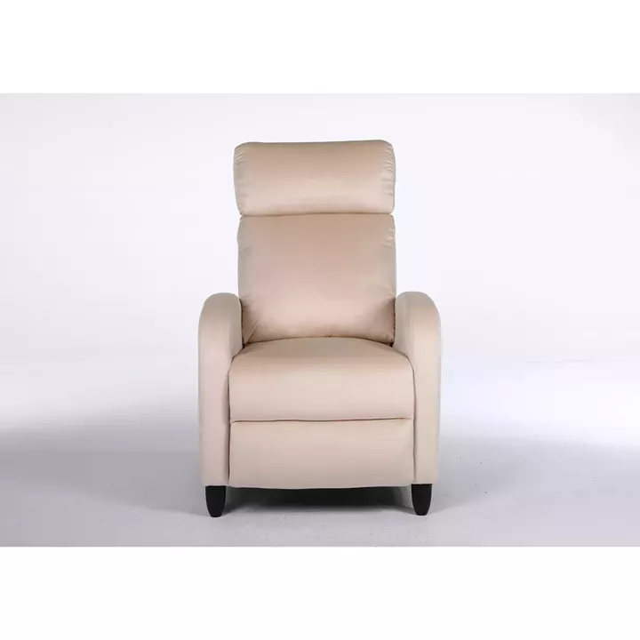 Πολυθρόνα Ανακλινόμενη ArteLibre ATRIA Εκρού Βελούδο 67.5x90x104cm