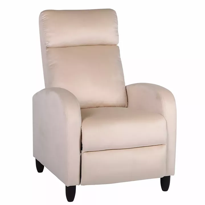 Πολυθρόνα Ανακλινόμενη ArteLibre ATRIA Εκρού Βελούδο 67.5x90x104cm