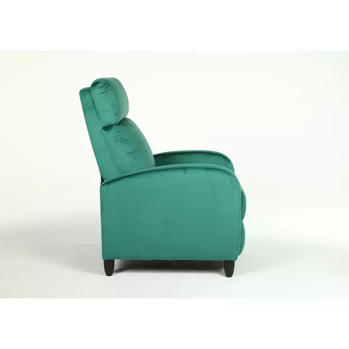 Πολυθρόνα Ανακλινόμενη ArteLibre ATRIA Πράσινο Βελούδο 67.5x90x104cm