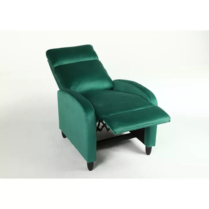Πολυθρόνα Ανακλινόμενη ArteLibre ATRIA Πράσινο Βελούδο 67.5x90x104cm