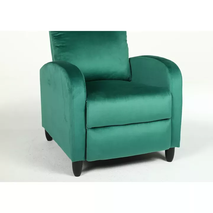 Πολυθρόνα Ανακλινόμενη ArteLibre ATRIA Πράσινο Βελούδο 67.5x90x104cm